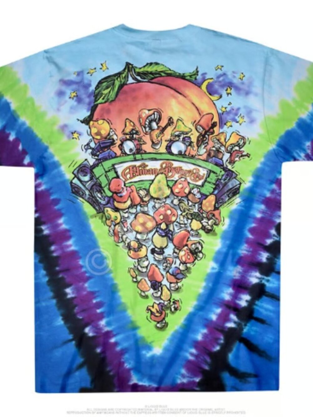 The Allman Brothers Band Tie-Dye ~ by Liquid Blue ~ Choose Your Size ~Brand New! - Picture 2 of 4